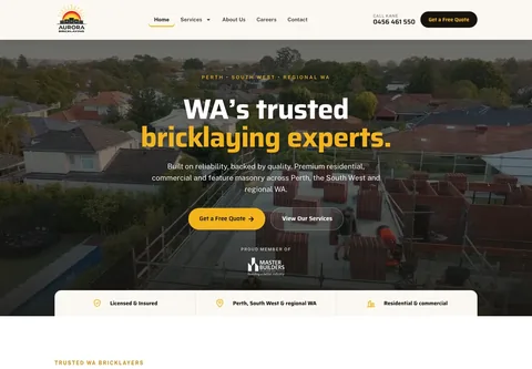 Aurora Bricklaying website