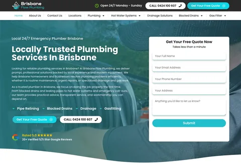 Brisbane Flow Plumbing website