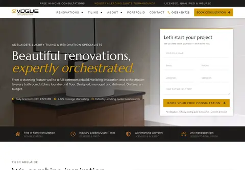 Vogue Tiling website